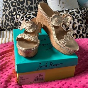 Jack Rogers style Leigh Platinum womens 8.5M